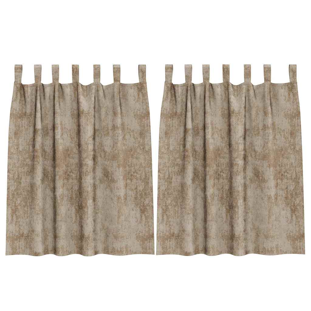 Curtain with Curtains 2 pcs Champagne 140 x 140 cm Velvet